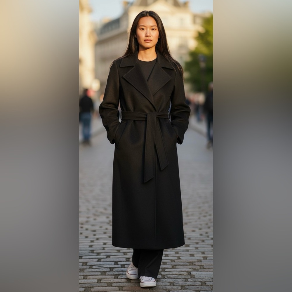 Elegant Black Long Coat